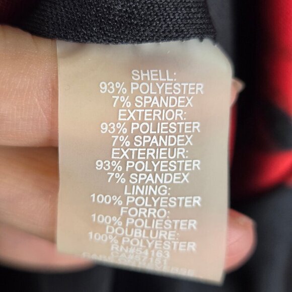 Karl Lagerfeld Sz 14 Black Red Floral Print Sheath Dress Sleeveless Ruched Front - Picture 12 of 14